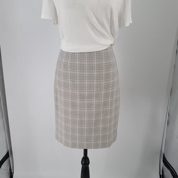 Calvin Klein Women's Plaid Double-Breasted Suit Cropped Set in Plaid Size 4 Twee - Picture 4 of 11